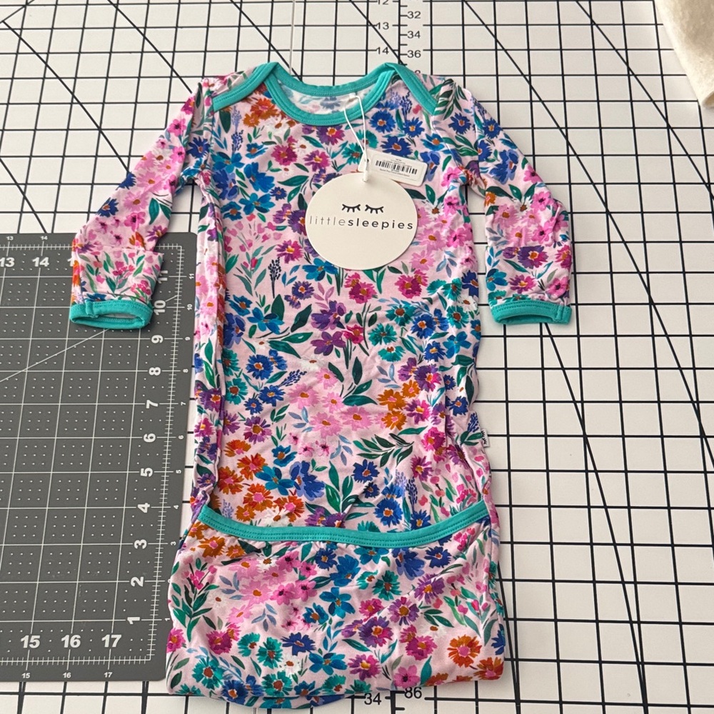 Little Sleepies Colorful Floral Infant sleep gown
